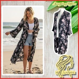 Art Class - Youth XL (14/16) - lightweight slit duster bell sleeves smooth silky